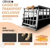 CADOCA® Cage de Transport L pour Animaux Aluminium MDF Noir Voir les images du produit 5