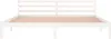 A white wooden bed frame with a slatted base. Voir les images du produit