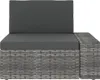 vidaXL 6-tlg. Garten-Lounge-Set mit Kissen Grau Poly Rattan Produktbild-Vorschau 6