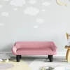 Kindersofa Rosa 70x40x24 cm Samt Produktbild-Vorschau 2