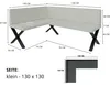 Eckbank Akiko Metal X-130x130-Inari96- Stoff|Eckbankgruppe Produktbild-Vorschau 3