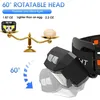 LED-hoofdlamp, oplaadbaar, 2 stuks, superheldere hoofdlamp Productafbeelding-voorbeeld 5