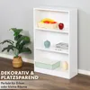 Bücherregal, Weißes Standregal aus Holz mit 3 Etagen, 60 x Produktbild-Vorschau 3