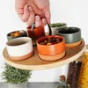 Excellent Houseware 7-teiliges Servierset, Keramik/Bambus, Produktbild-Vorschau 2