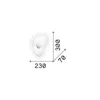 Geko Metall Moderne Deckenleuchte Weiß 2 Lichter E27 Produktbild-Vorschau 3
