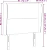 vidaXL Kopfteil mit Ohren Grau 83x23x118/128 cm Kunstleder Produktbild-Vorschau 8