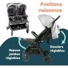 Bambisol DS209 GRAU SCHWARZ – Zwillingskinderwagen Produktbild-Vorschau 5