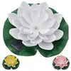 LED Seerose Floating 3er Set EVA PVC Ø17x6cm Solar gelb Produktbild-Vorschau 1