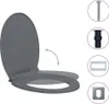 vidaXL Toilettensitz mit Absenkautomatik Quick-Release Grau Produktbild-Vorschau 1