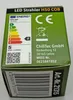 The image shows the packaging of an LED spotlight. Produktbild-Vorschau