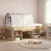 vidaXL, tunnel pour lit, 2 pièces, blanc, polyester Voir les images du produit 2