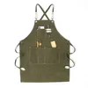 Canvas Kochschürze, Kreuz zurück Heavy Duty Arbeit Schürze Produktbild-Vorschau 1