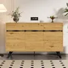 STILVORA Sideboard mit 3 Türen,Flurschrank in Holzoptik für Produktbild-Vorschau 5