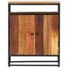 A product shot of a wooden cabinet with a metal frame. Náhled obrázku produktu