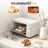 Mini piekarnik HOMCOM 9 l 750 W 100-230°C 60 min. Timer z Podgląd zdjęcia produktu 4