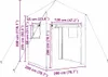vidaXL Kas met opklapbaar frame, groen, 200 x 200 x 300 cm, Productafbeelding-voorbeeld 8
