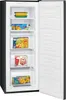 An open upright freezer with food items inside. Produktbild-Vorschau