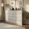 BEAUTYSOFA | Komoda LEMON 120 cm, kašmír, příborník s 8 Náhled obrázku produktu 1