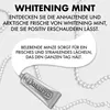A Marvis Whitening Mint toothpaste tube is shown with marketing text and decorative pearls. Anteprima dell’immagine prodotto