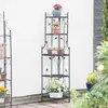 Relaxdays Rastlinné schodisko GOTH, kovové, 5 políc, Náhľad obrázku produktu 2