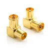 deleyCON 90° IEC Winkeladapter Winkelstecker Set Vergoldet Produktbild-Vorschau 2