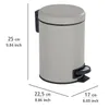 Wenko Kosmetikeimer LEMAN, 3 Liter, Rund, Taupe mattiert, Produktbild-Vorschau 4