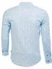 Brandneu Designer Hemd CARISMA Hellblau mit Tech-Print L Produktbild-Vorschau 4