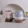 Čajový šálek s víčkem a sítkem, velký keramický čajový Náhled obrázku produktu 5