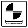 A diagram illustrating the dimensions of a product, with text indicating the diameter. Produktbild-Vorschau