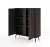 Hochkommode B  Veris 2d 113cm Eiche Dunin + Schwarz Produktbild-Vorschau 2