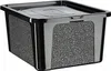 Contenitore in plastica KADAX 20L con coperchio, nero, con Anteprima dell’immagine prodotto 5