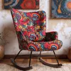HomeMiYN Fauteuil à bascule, structure métallique, socle en Voir les images du produit 2
