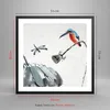 Gerahmtes Poster - Schwarzer Rahmen - Libelle Vogel Blume - Produktbild-Vorschau 5