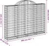 vidaXL Gabionen mit Hochbogen 10Stk. 200x30x140/160cm Produktbild-Vorschau 6