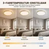 AIORBER LED Deckenleuchte Eckig Flach 38cm 36W 3 CCT Produktbild-Vorschau 4