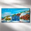 Wohnzimmer-Bild Leinwand Uhr Geräuschlos 60x30 Ölgemälde Produktbild-Vorschau 2