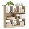 VASAGLE Bücherregal eiche Holzregal 97,5 x 100 x 30 cm Produktbild-Vorschau 5