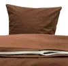 4 tlg Uni Bettwäsche 135x200 Braun Einfarbig Renforce Produktbild-Vorschau 2