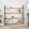 Schweberegale 2 Stk. 140x20x4 cm Massivholz Akazie Produktbild-Vorschau 2