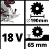 Kreissäge 18V Ø190mm (Solo) TP-CS 18/190 Li BL - EINHELL Produktbild-Vorschau 17