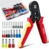 A set of crimping tools and wire ferrules is displayed. Produktbild-Vorschau