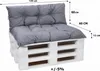 Palettenkissen Set Grau – Sitzkissen 120×60 cm & Produktbild-Vorschau 2