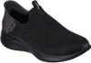A studio shot of a single black Skechers Slip-Ins sneaker. Náhľad obrázku produktu