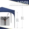Outsunny altán 2,95 x 2,95 cm, skládací altán s UV Náhled obrázku produktu 5