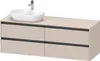 Duravit Ketho.2 Wastafelonderkast 160x55x56,8 cm Mat Taupe Produktbild-Vorschau 1