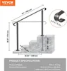 Wrought Iron Handrail, Fit 2 or 3 Steps Outdoor Stair Produktbild-Vorschau 7