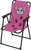 A pink children's camping chair with a bunny face and paw prints. Produktbild-Vorschau