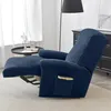 Elastický velurový potah na relaxační křeslo s podnožkou Náhled obrázku produktu 3