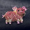 Frauen Strass Intarsien Schwein Brosche Pin Corsage Tasche Produktbild-Vorschau 3