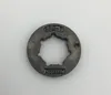 A close-up, top-down view of a metal sprocket. Produktbild-Vorschau